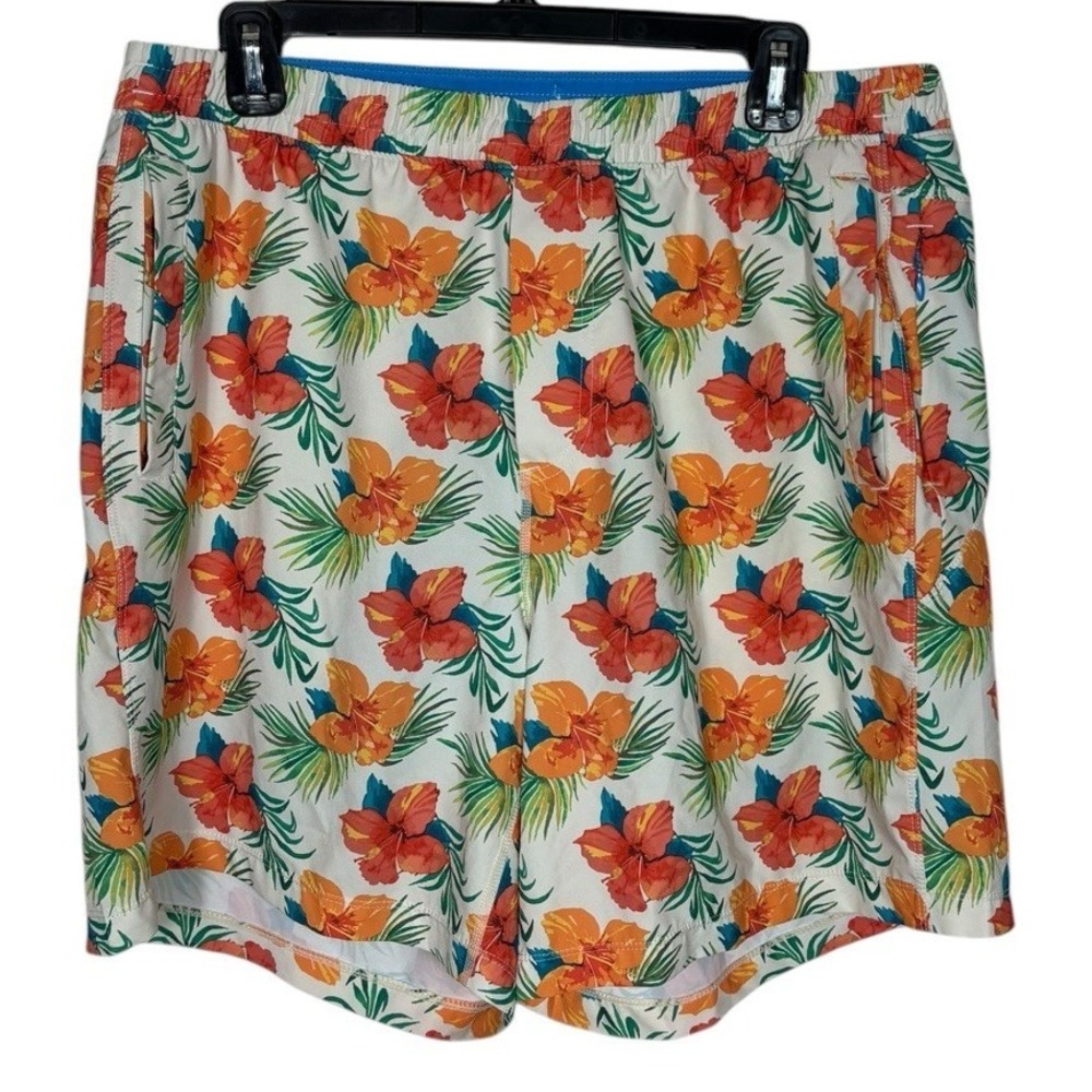 Birddogs Hawaiian Floral Swim Trunks Men's Size XXL Lined Beach